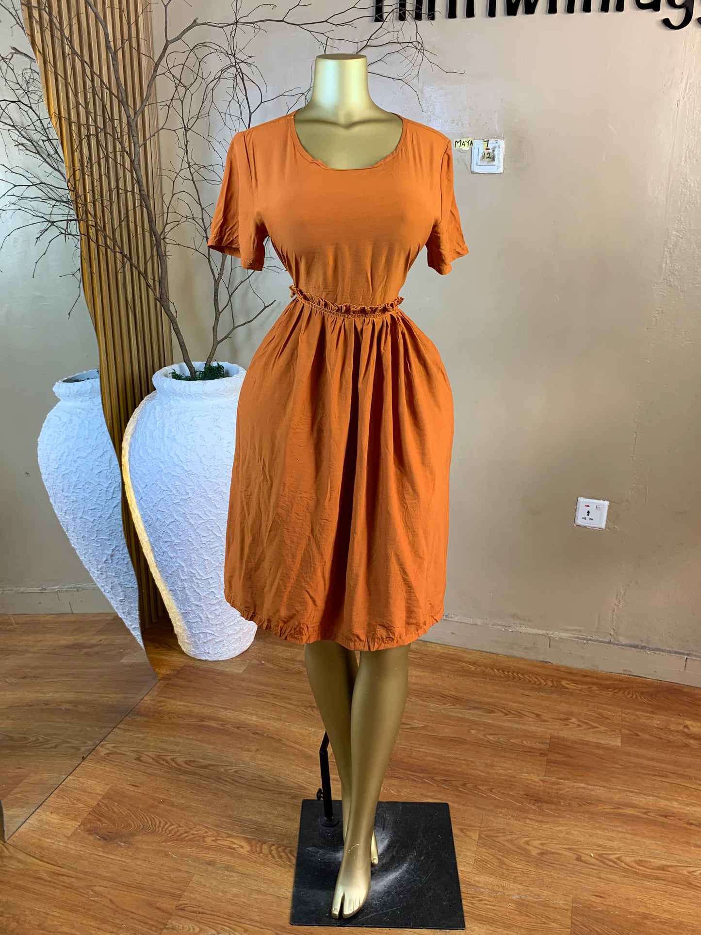 MAYA7 SIZE12 burnt Orange dress