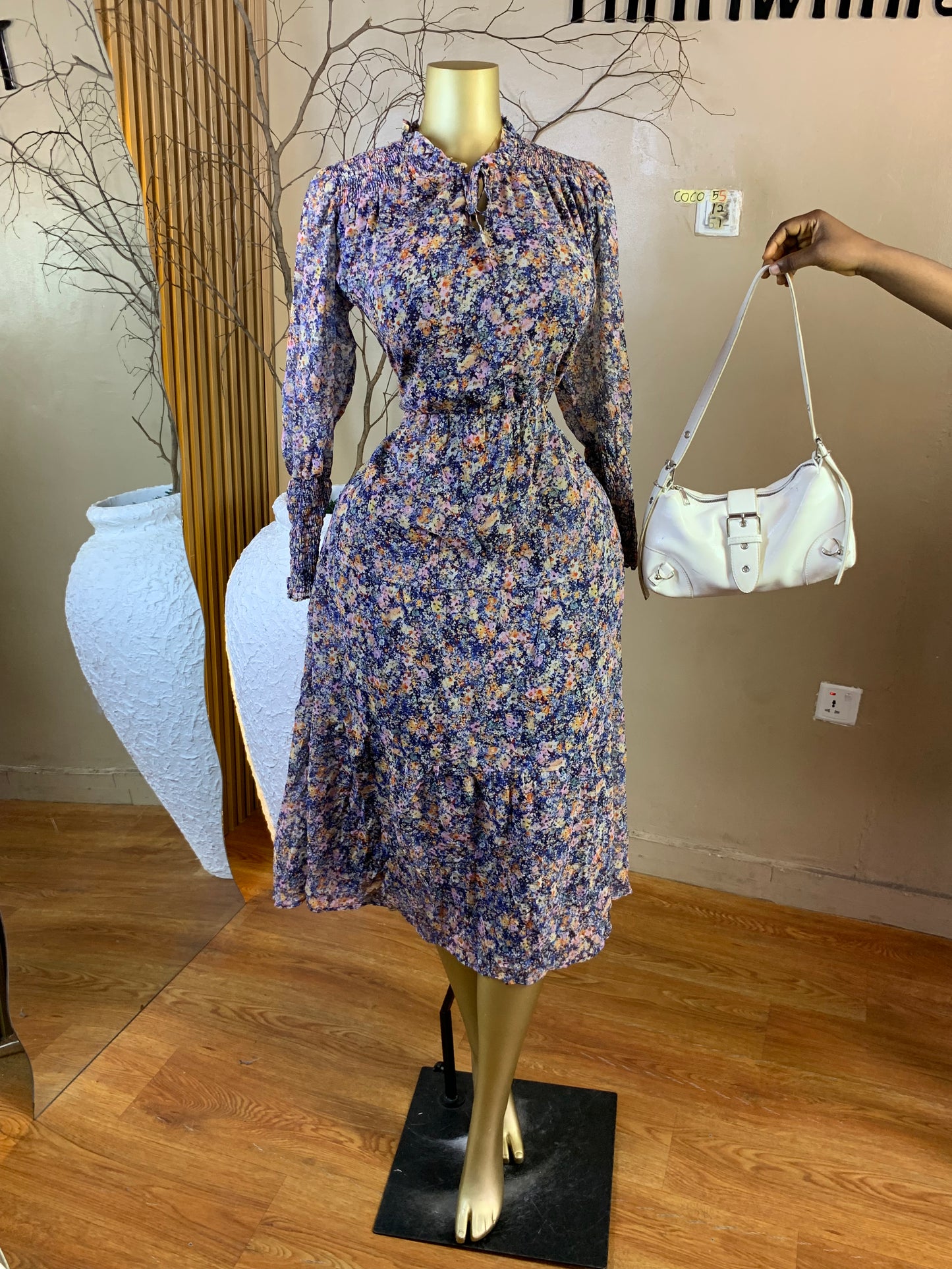 COCO55 SIZE12 Length57 floral dress