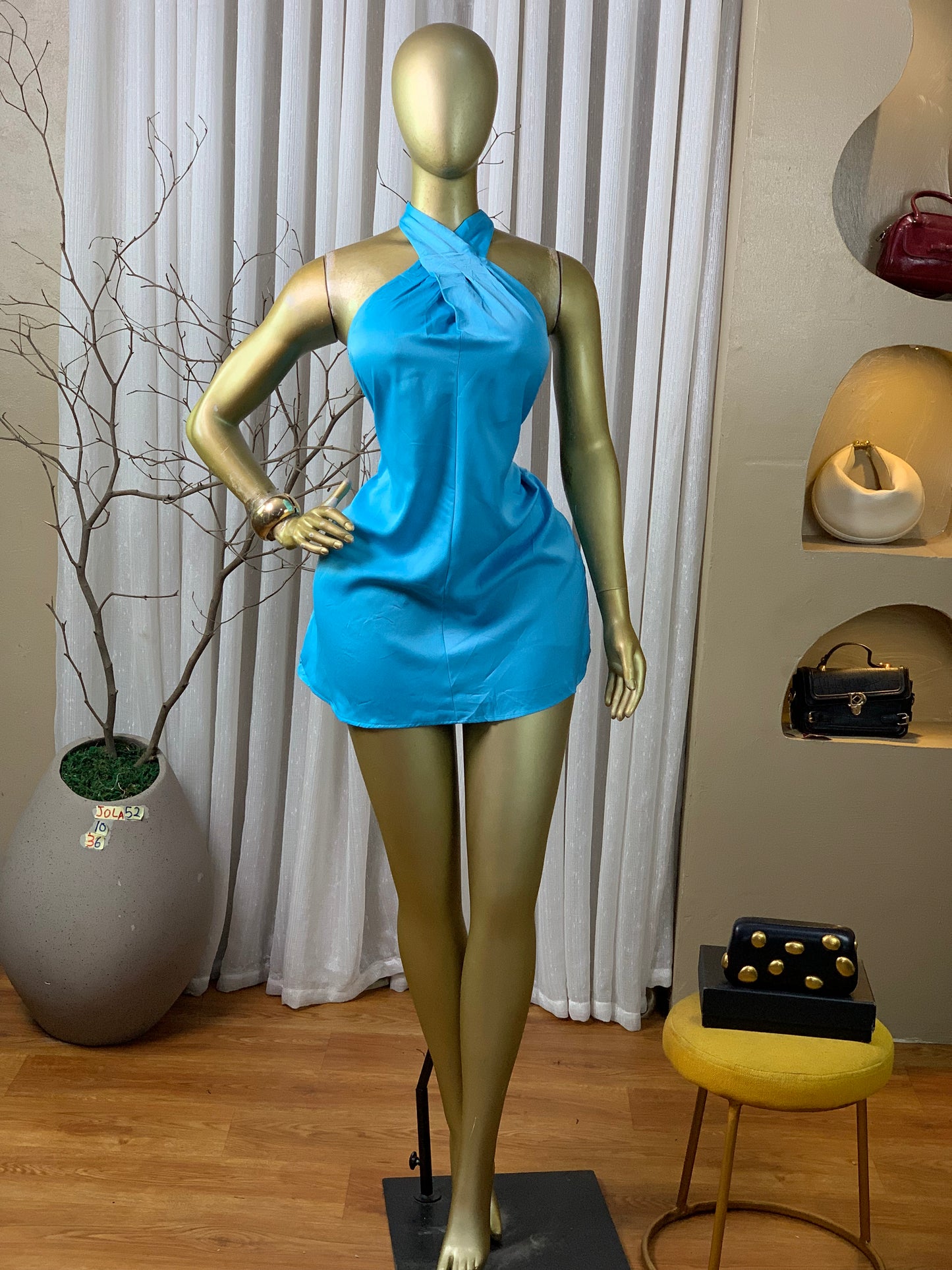 JOLA52 SIZE10 Length36 blue dress
