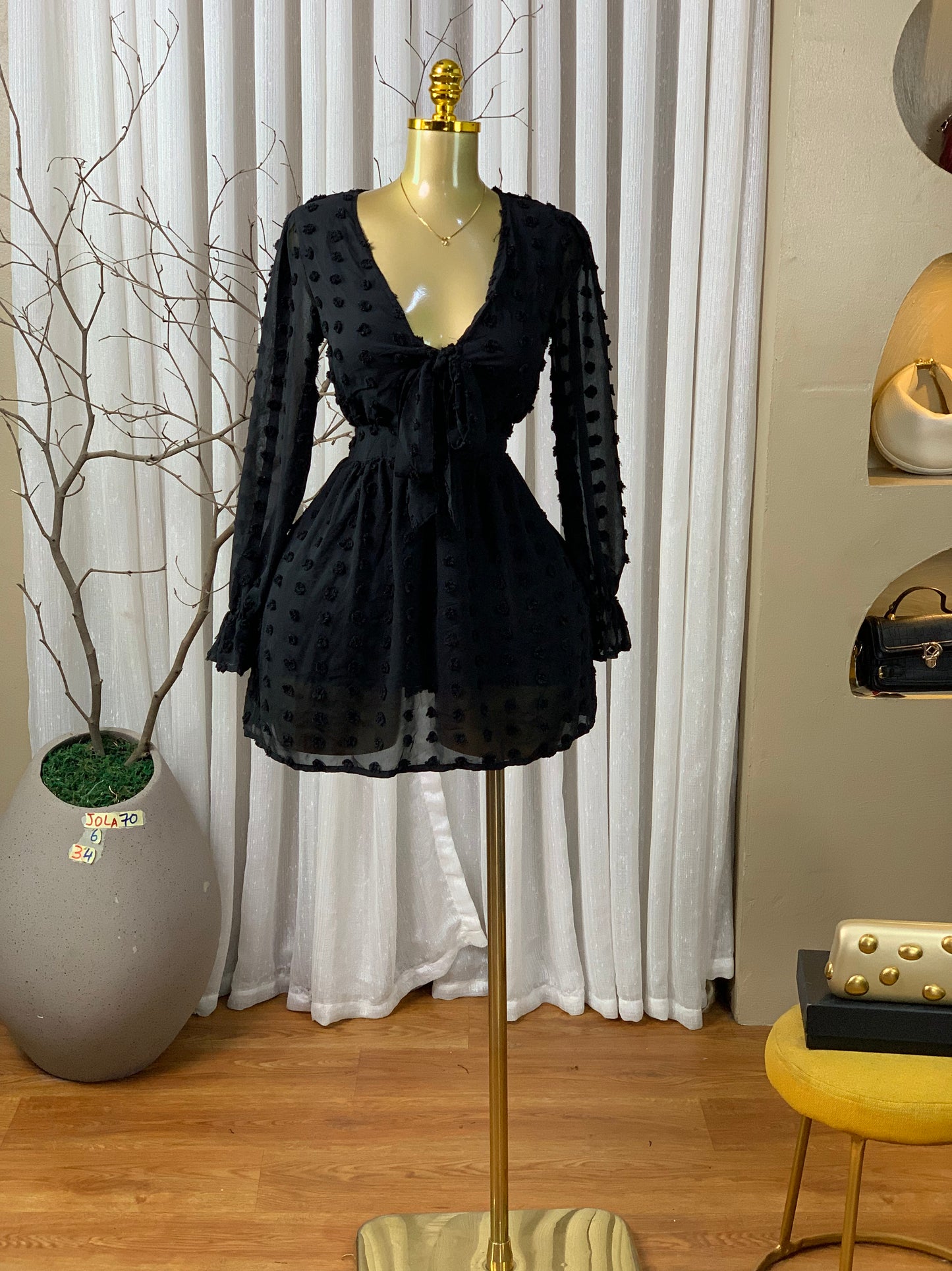 JOLA70 SIZE6 Length34 black dress