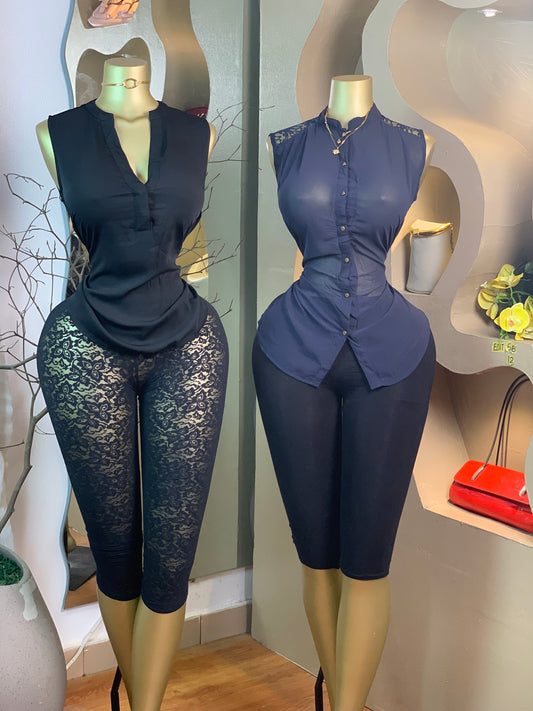EDIT56b SIZE12 navy blue top