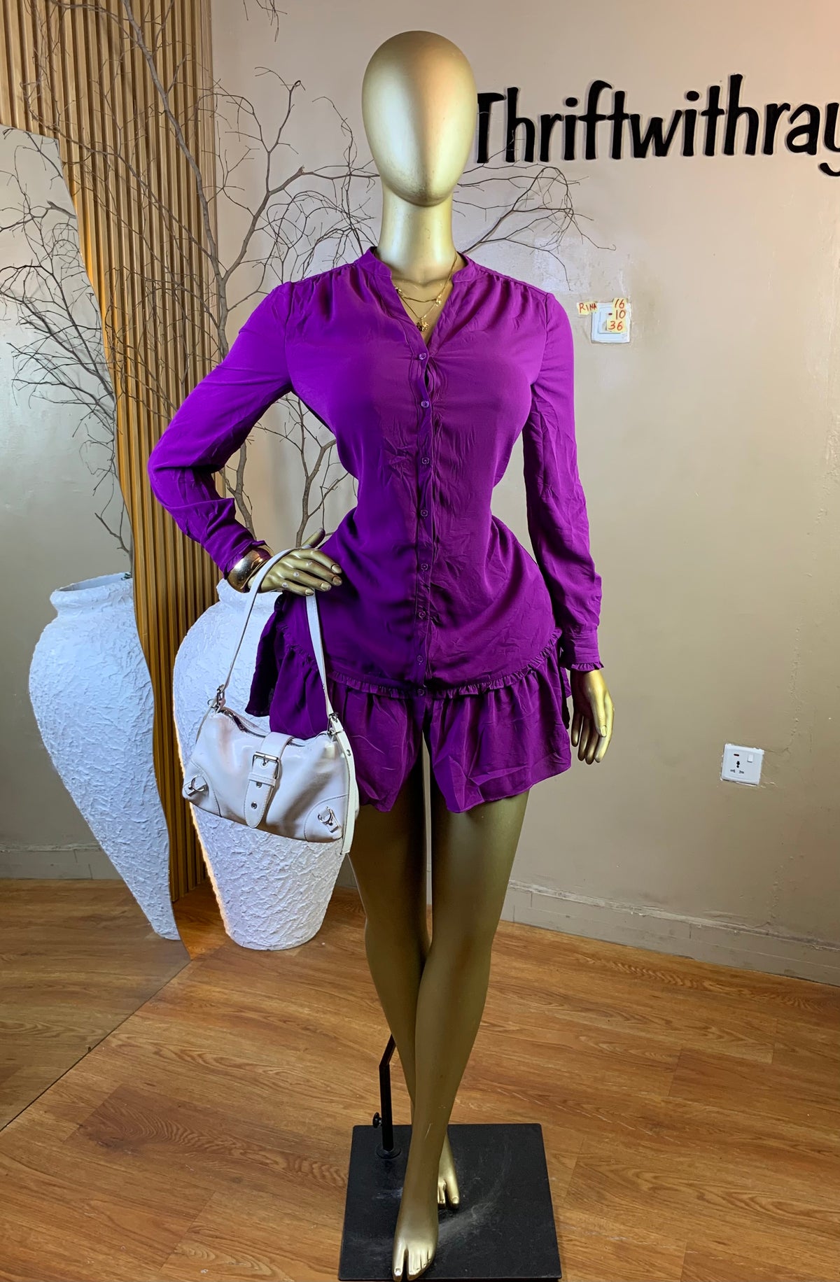RINA16 SIZE10 Length36 purple dress