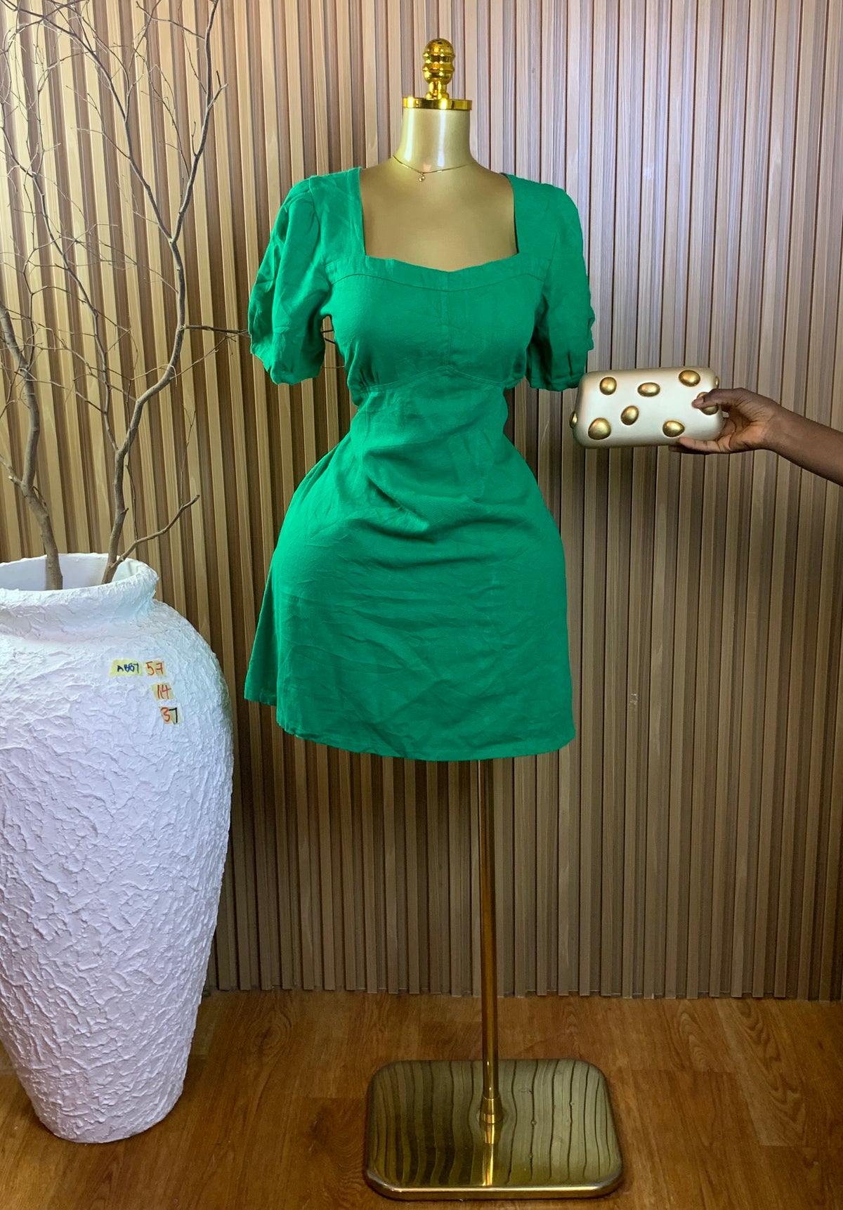 ABBY57 SIZE14 Length37 gree dress