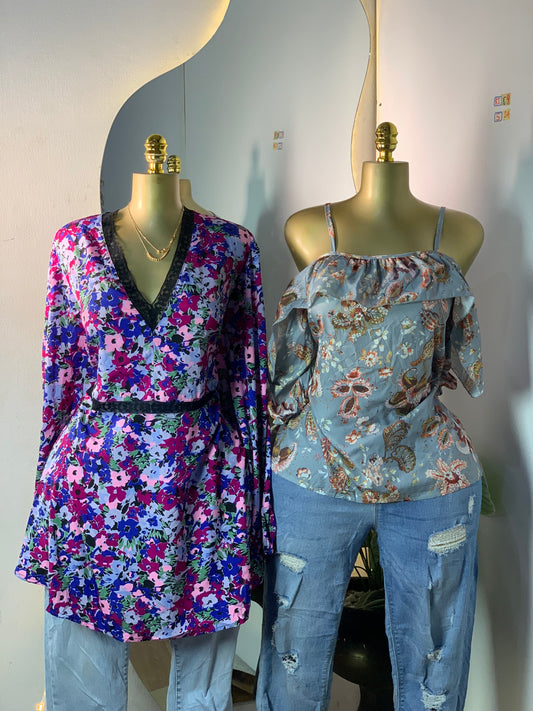 SIZE24 8I89B (floral sleeveless)