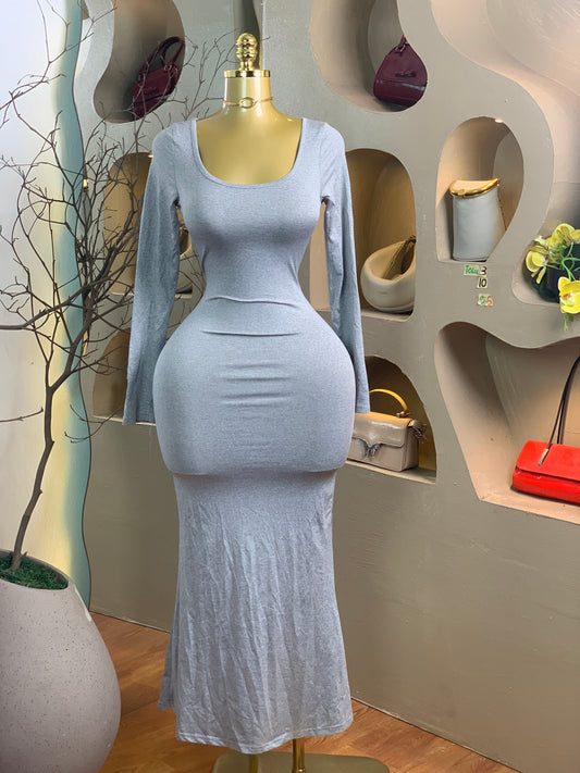 TOLU3 SIZE10 Length55 grey dress