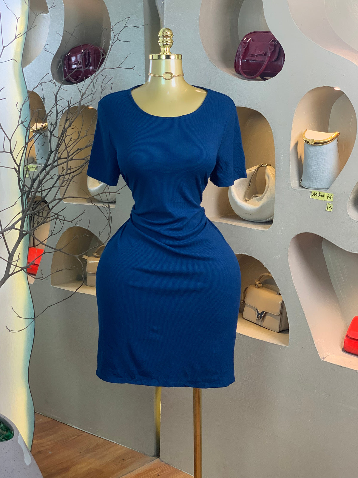 WALK-IN60 SIZE12 Blue&white dress