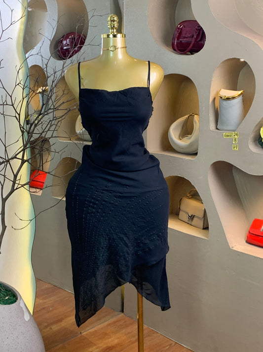 GRACE26 SIZE8 Length41 black dress