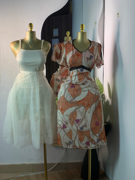 SIZE8 7H39B (Orange floral)