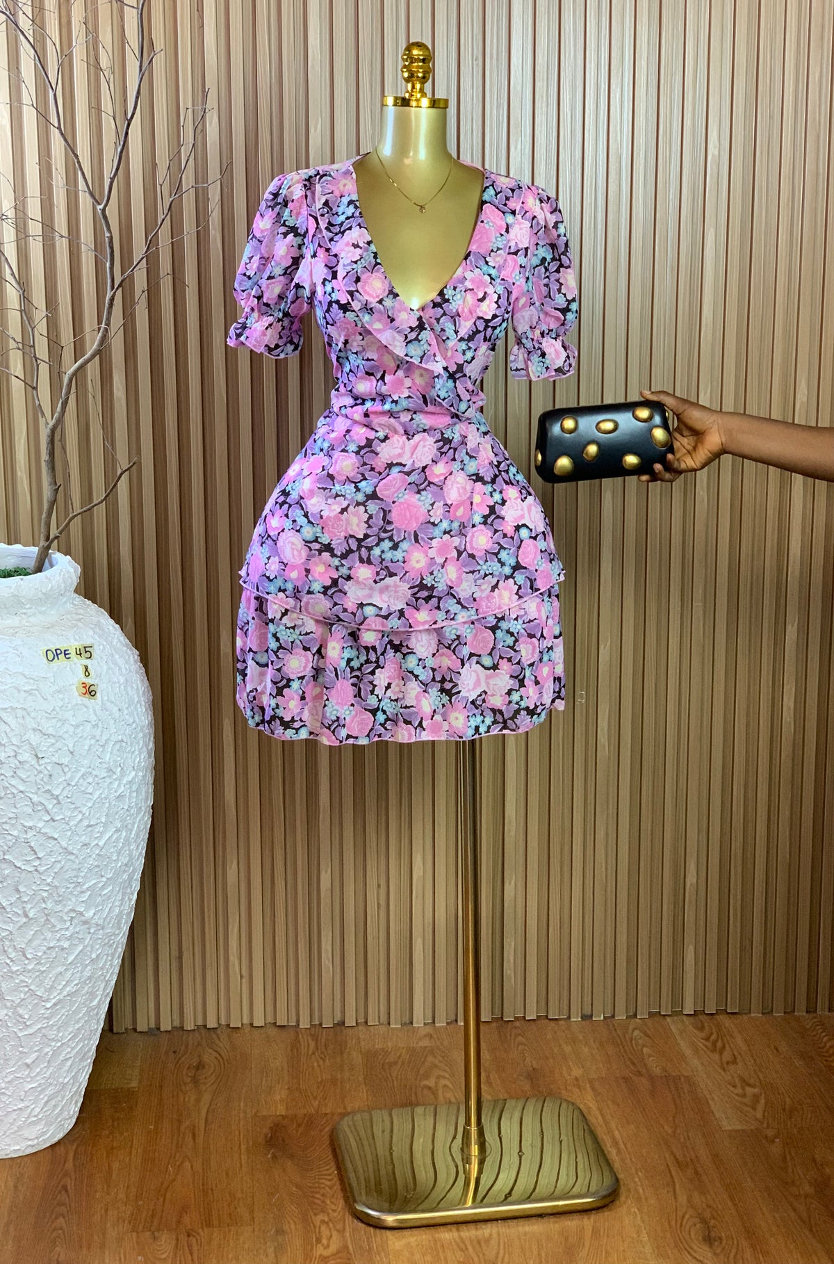 OPE45 SIZE8 Length36 floral dress