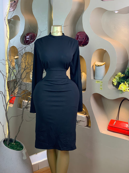 TEMMY24 SIZE14 Length46 black dress