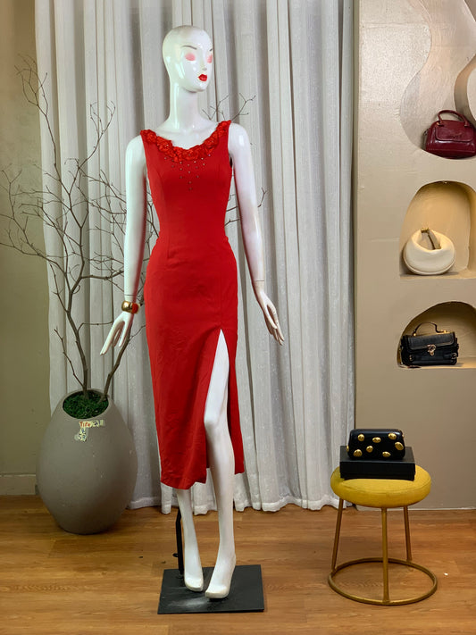 TIFE71 SIZE8 Red DRESS Length53