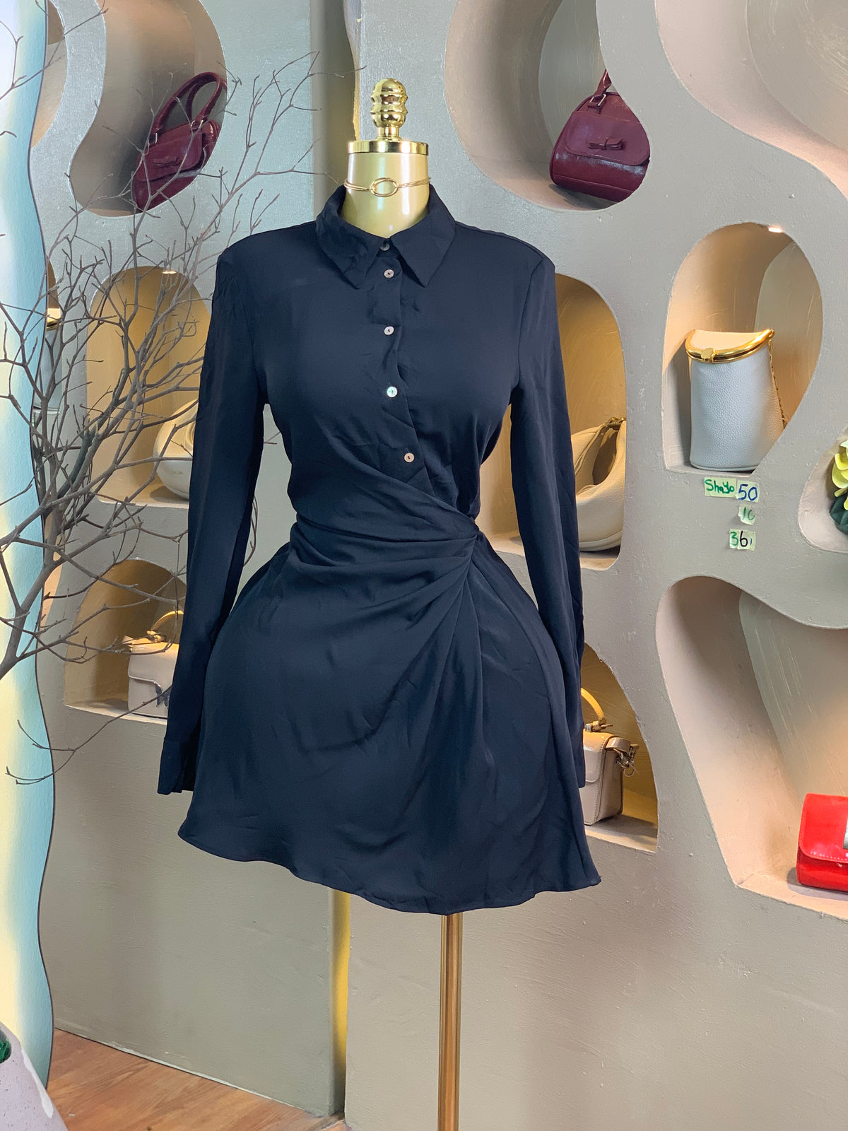 SHAYO50 SIZE10 Length36 black dress