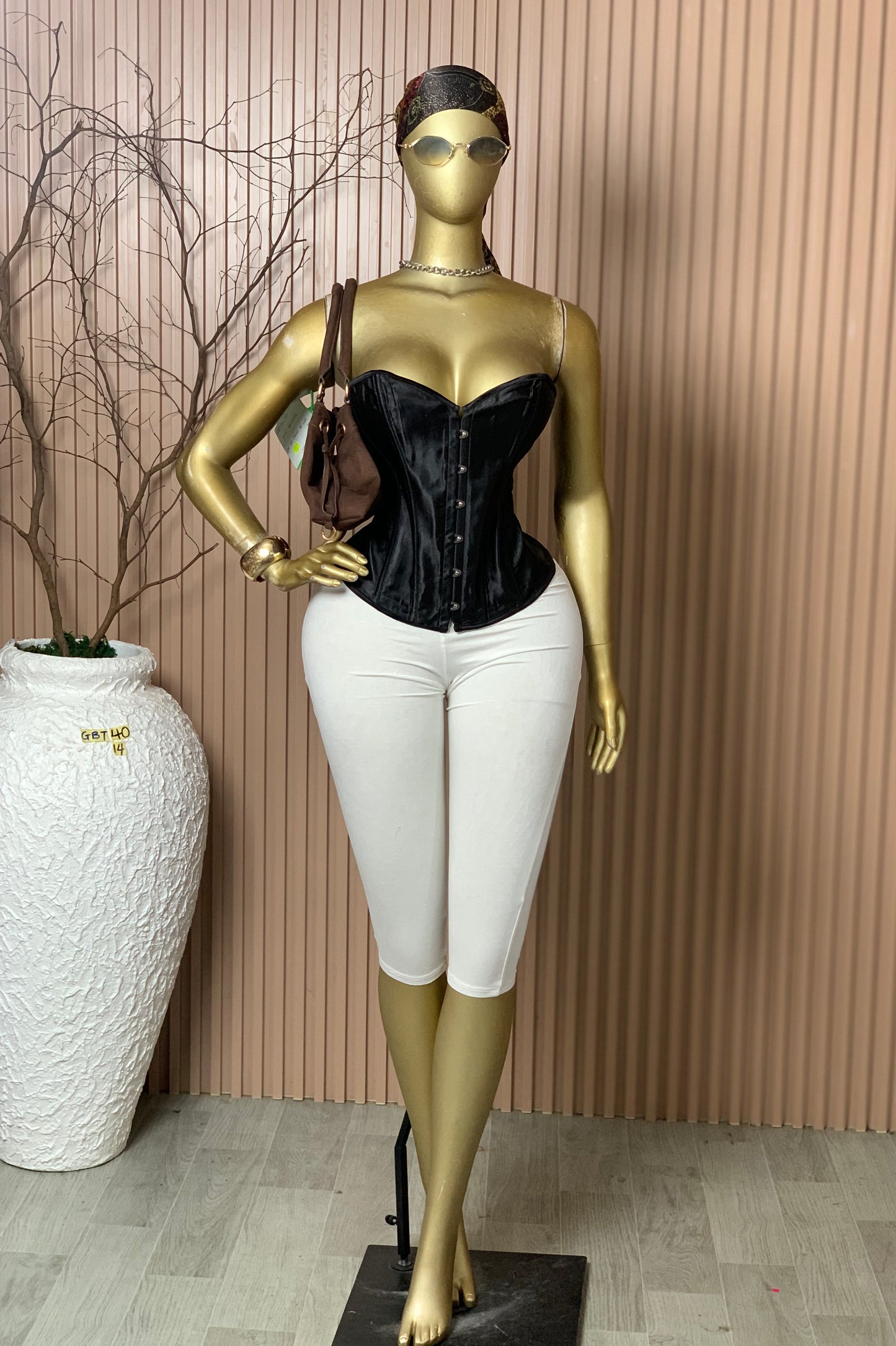 SIZE14 GLAMOUR CORSET40 BLACK
