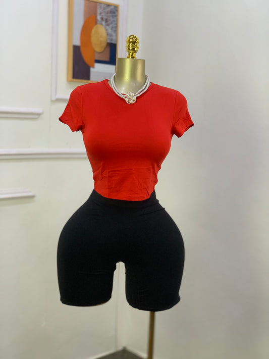 BRAND NEW CROP TOP (red) size 6-10