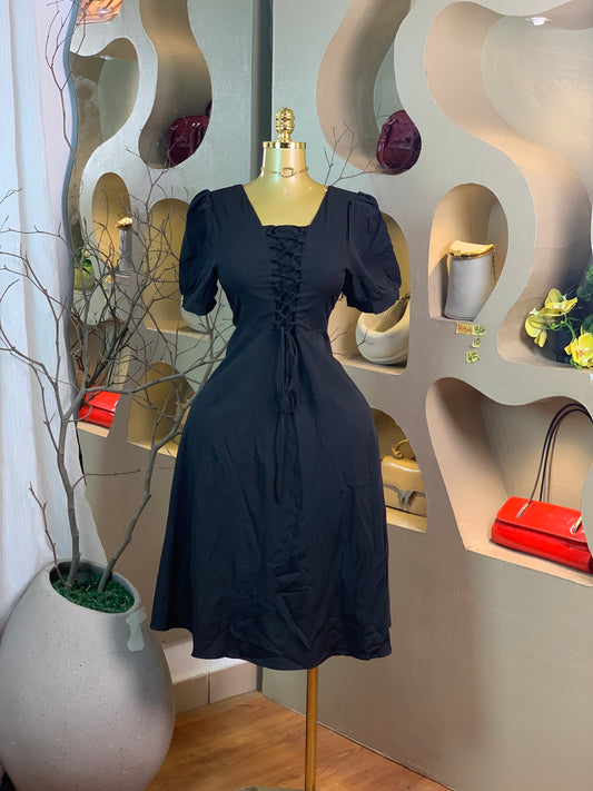 KIYAH84 SIZE10 Length45 black dress