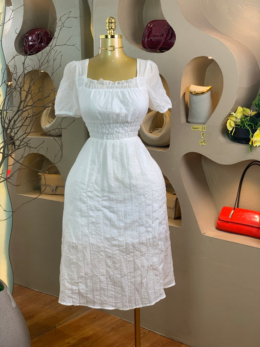 GRACE61 SIZE8 Length45 white dress