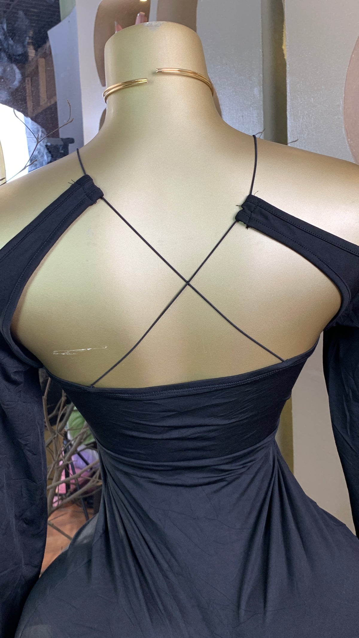 TEMMY5 SIZE8 Length32 black dress