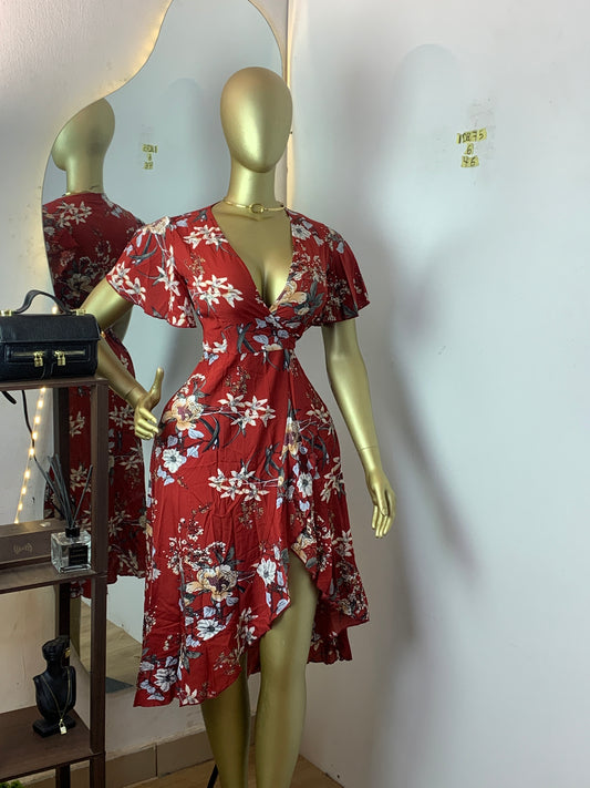 SIZE6 1DEC75 LENGTH46(wrap dress )