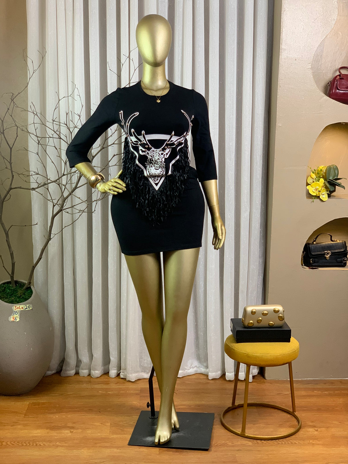 JOLA20 SIZE10 Black DRESS Length36