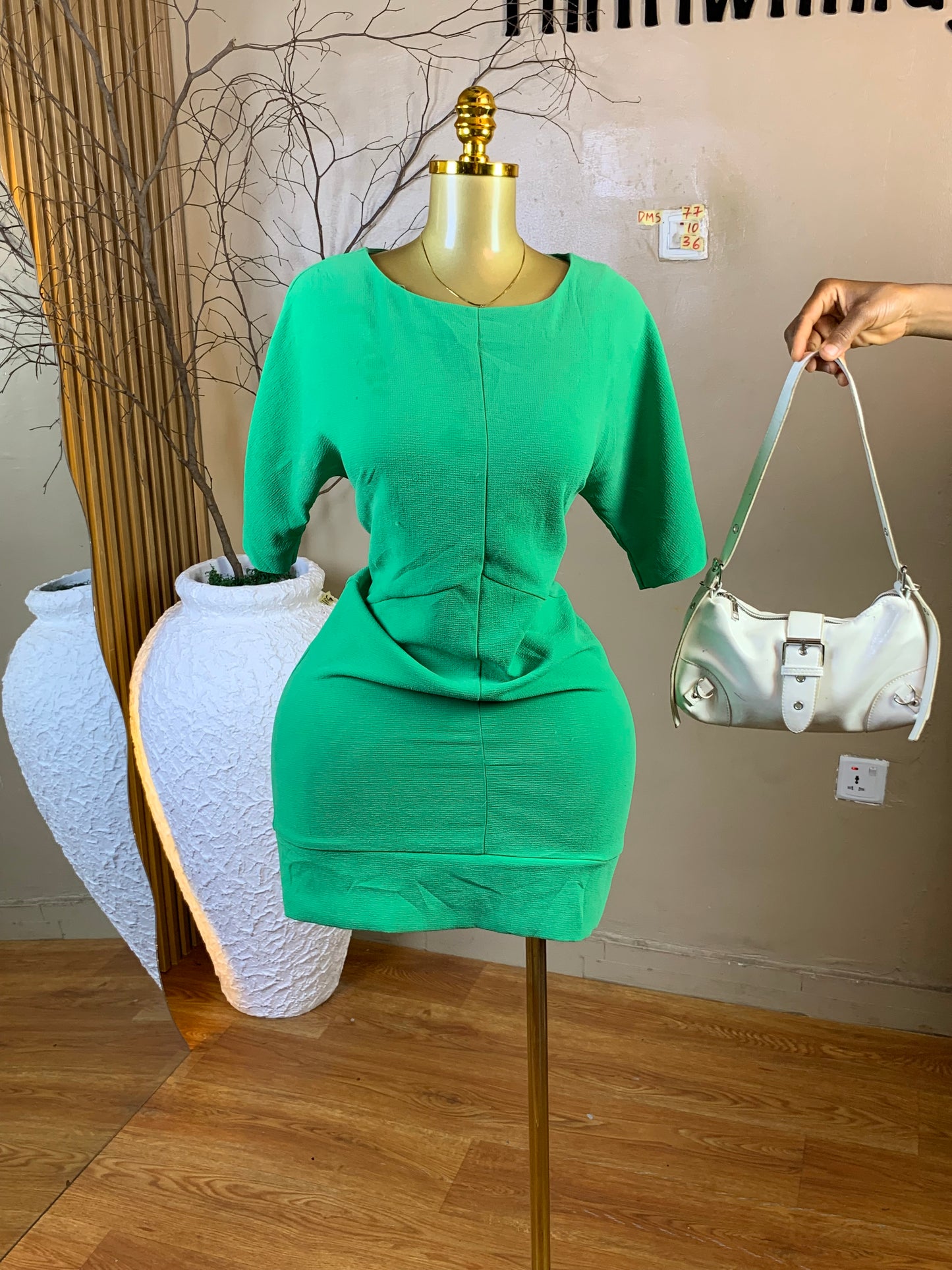 DAMSEL77 SIZE10 Length36 green dress
