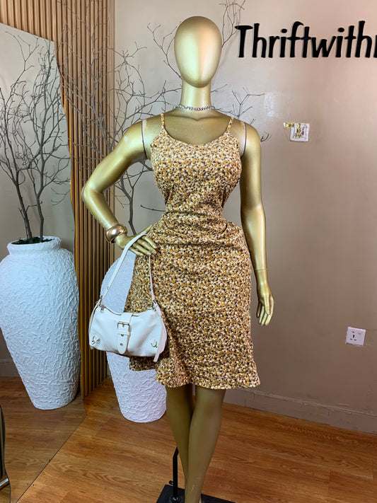 DAVE7 FLORAL DRESS SIZE10 Length44