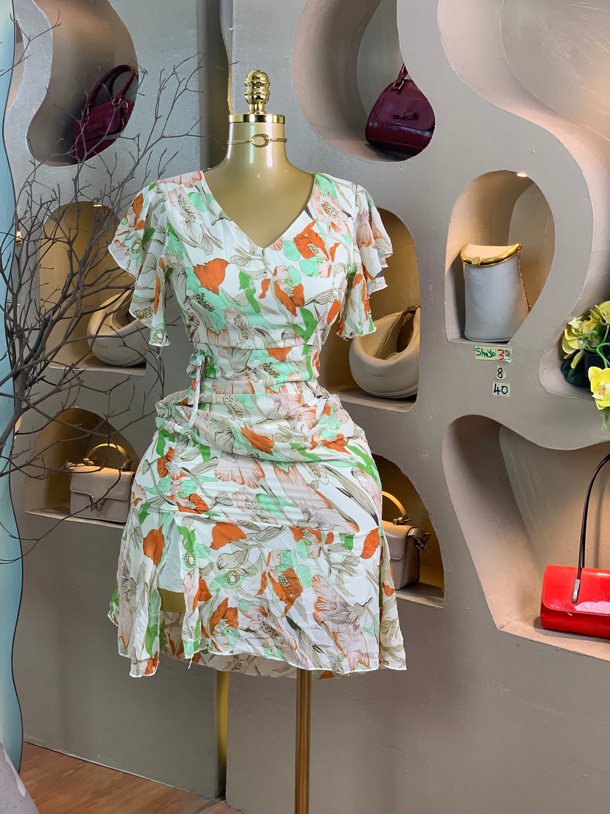 SHAYO33 SIZE8 Length40 flora dress