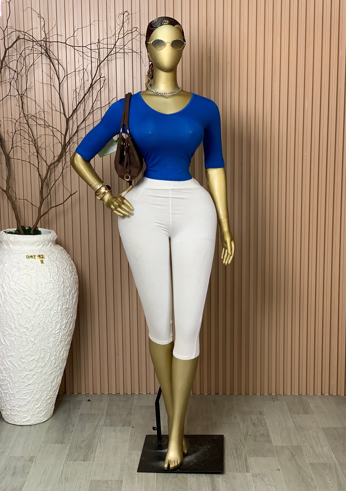 SIZE8 GLAMOUR BASIC TOP92 BLACK