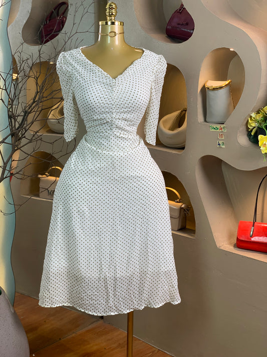 SHAYO45 SIZE10 Length47 white dress