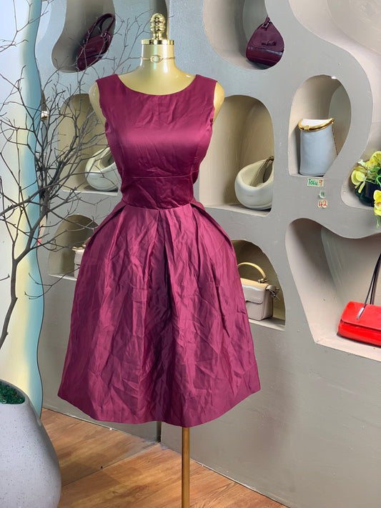 TOLU9 SIZE10 Length42 wine dress