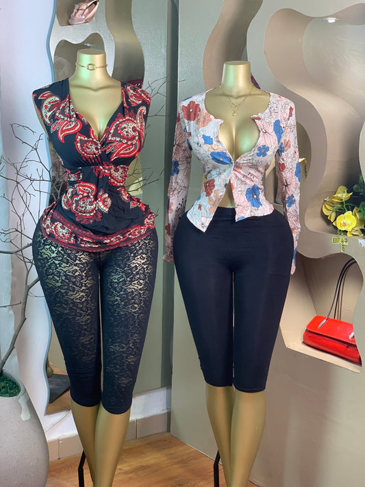 EDIT47b SIZE8 multicolored floral top