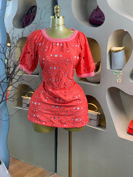 MIRA19 SIZE10 Length37 Orange dress