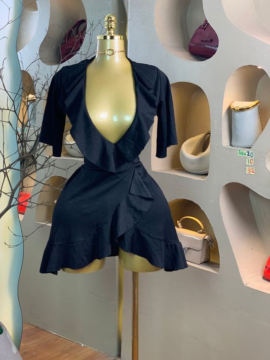 TOLU20 SIZE10 Length32 black dress