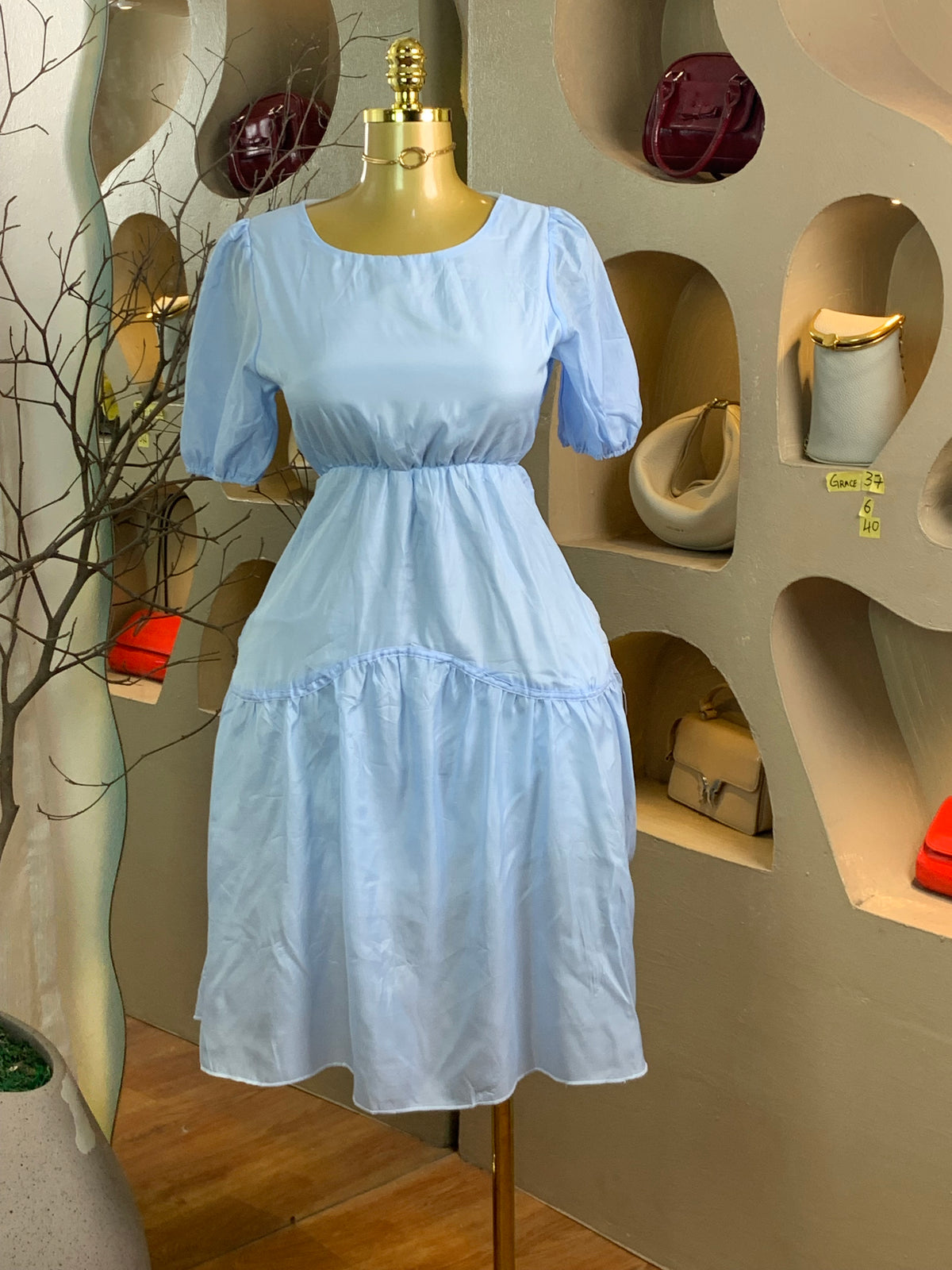GRACE37 SIZE6 Length40 Blue dress