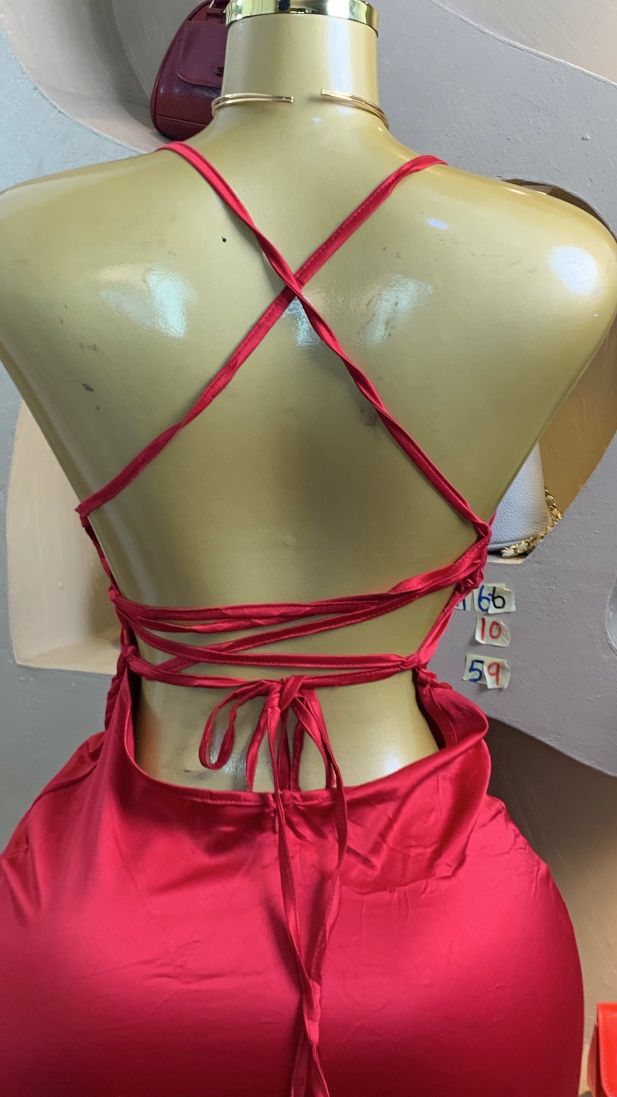 RUTH66 SIZE10 wine DRESS Length59