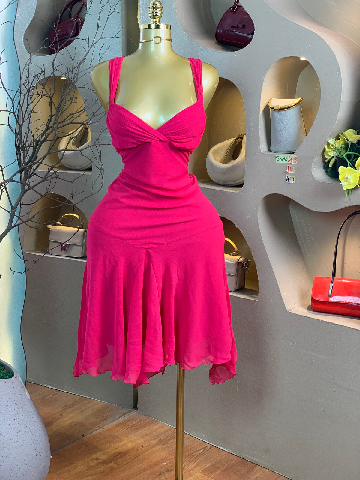SHAYO43 SIZE10 Length41 pink dress