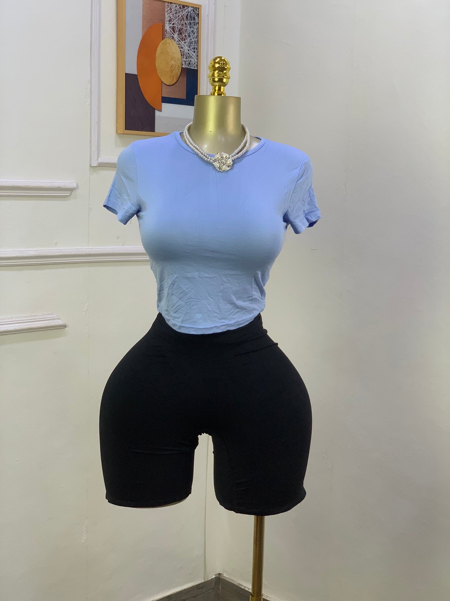 BRAND NEW CROP TOP (sky blue) size 6-10