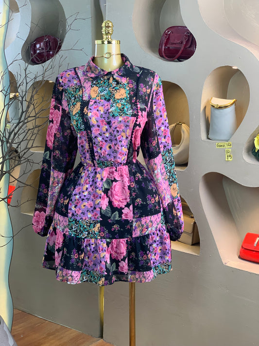 GRACE14 SIZE14 Length35 multicolor dress