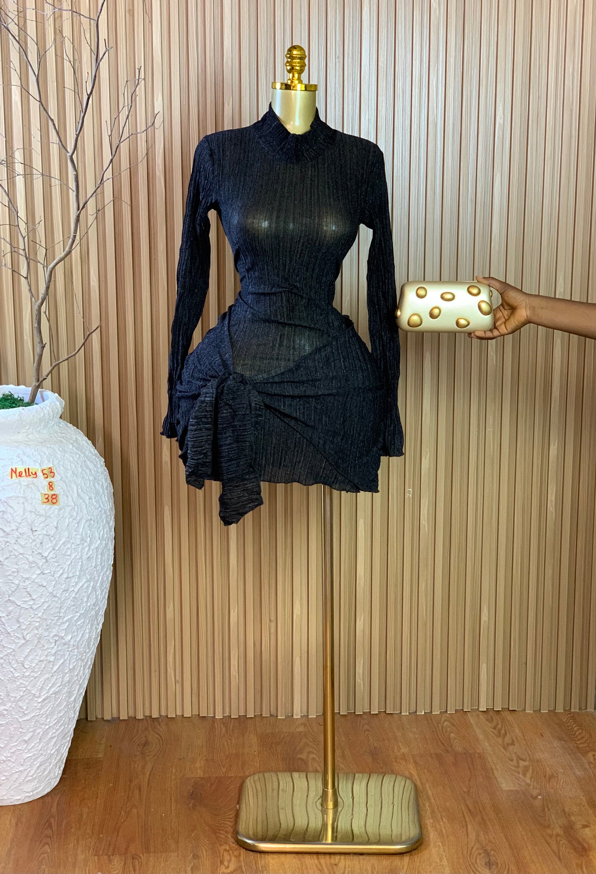 NELLY53 SIZE8 Length38 black dress