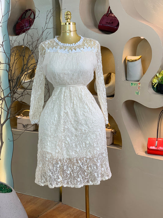DESSY15 SIZE8 Length38 white dress