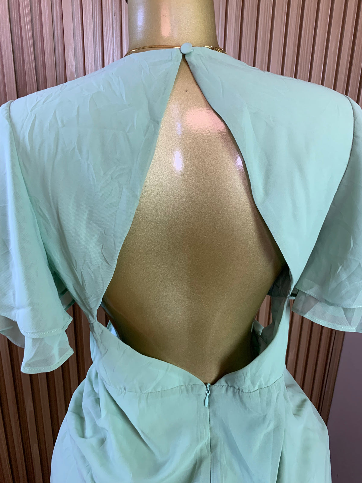 TOBI64 SIZE10 Length42 Light green dress