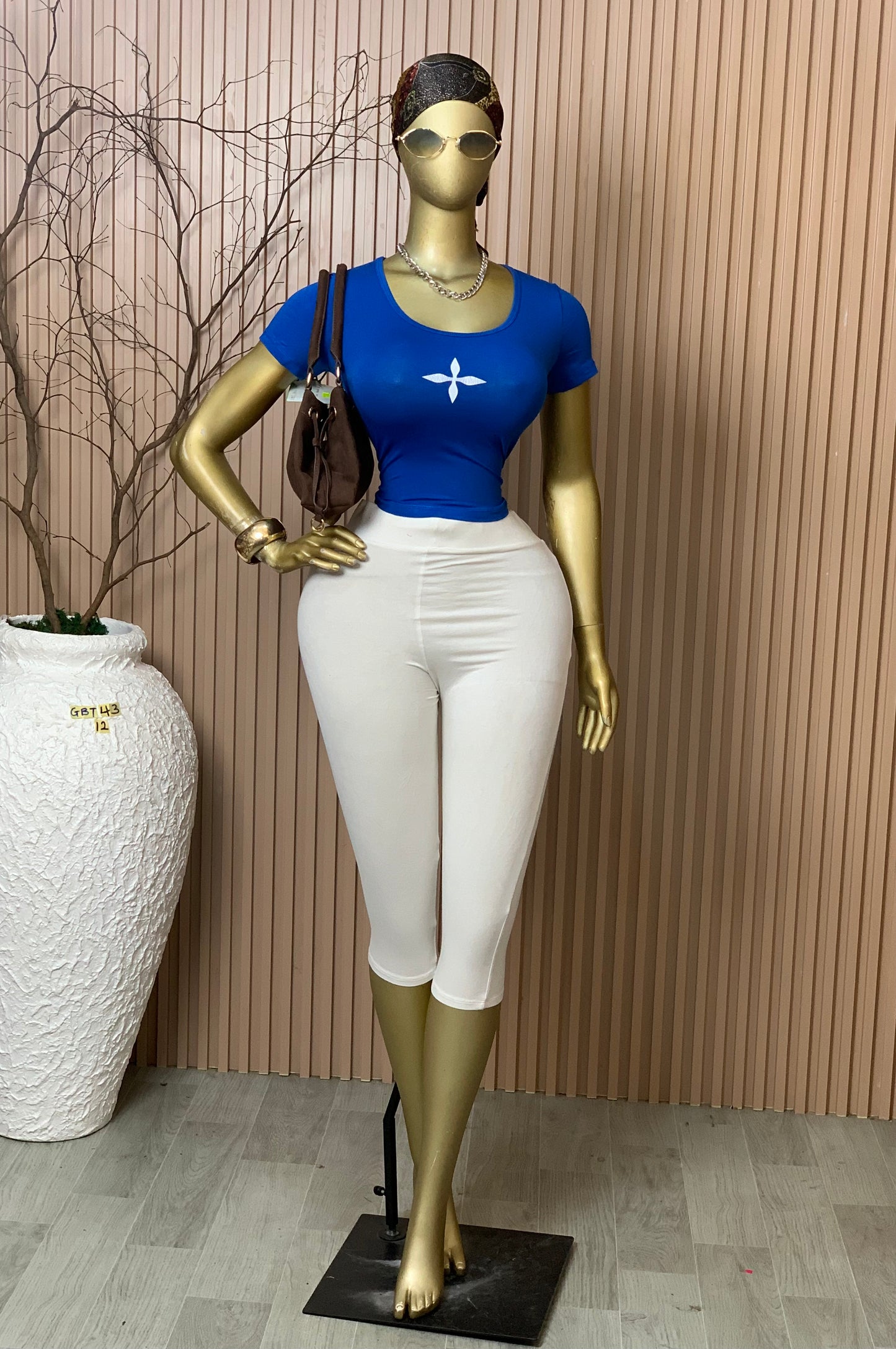 SIZE12 GLAMOUR BASIC TOP43 BLUE
