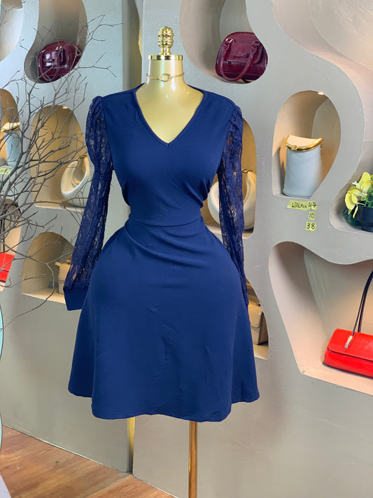 WALK-IN47 SIZE10 Length38 blue dress