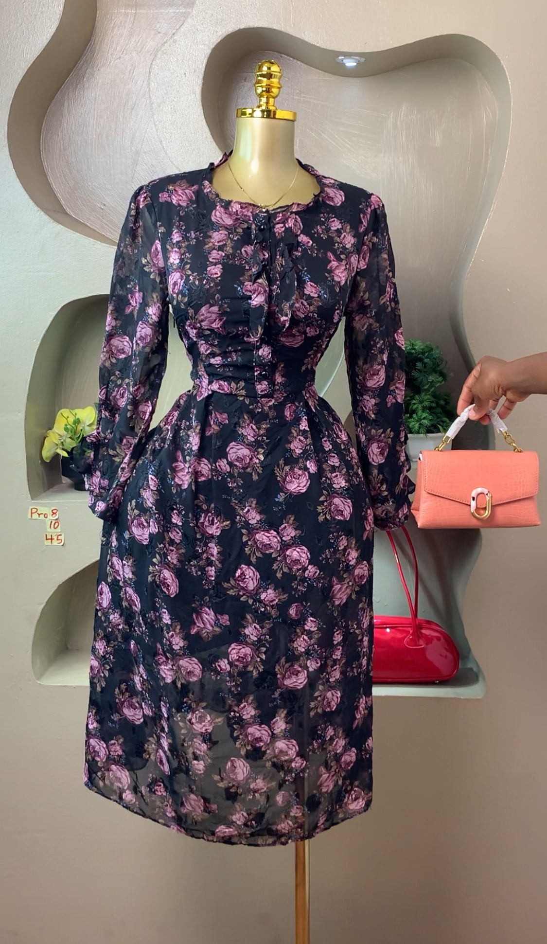 PRO8 SIZE10 Floral DRESS Length45