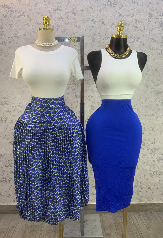 6S54b size 10(plain blue skirt)