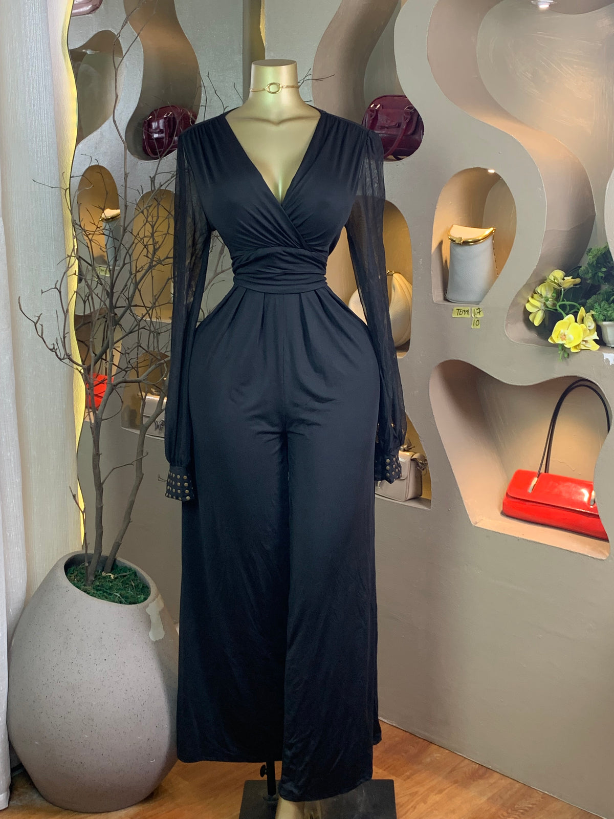TEMMY17 SIZE10 black jumpsuit