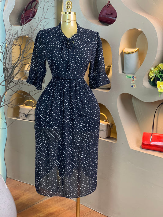 SHAYO59 SIZE10 Length45 black&white dress
