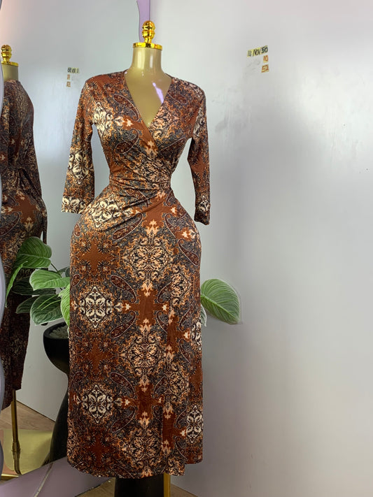 SIZE10 14NOV50 Length52(wrap dress)