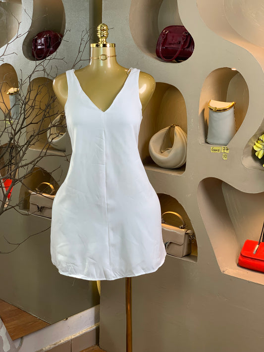 GRACE77 SIZE10 white dress stained