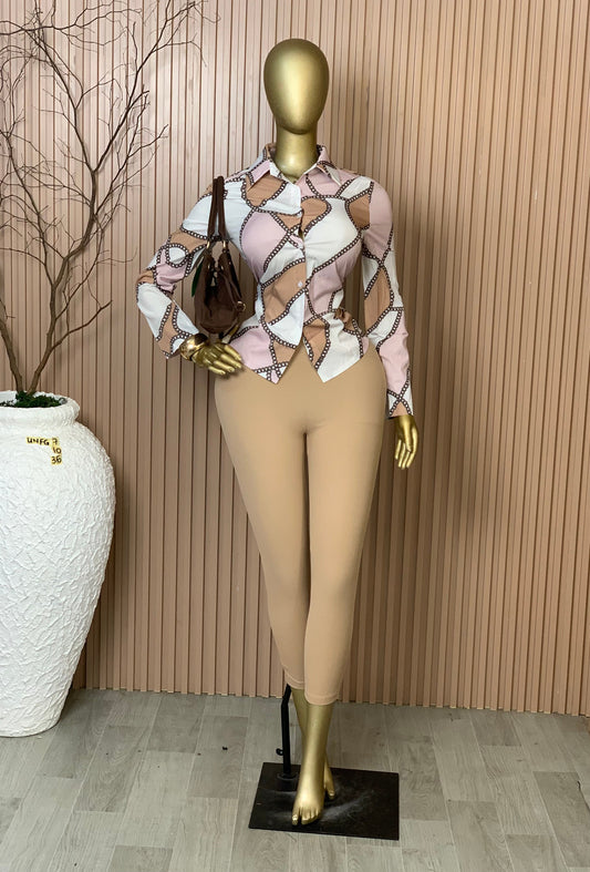 Unforgettable7 SIZE10 Length36 Brand new brown corporate two piece