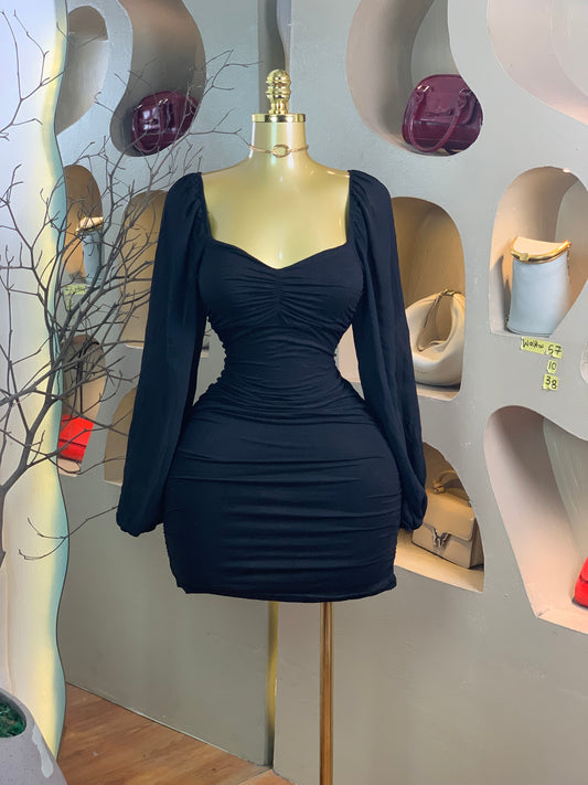 WALK-IN57 SIZE10 Length38 black dress